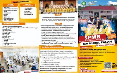 INFORMASI PENERIMAAN PESERTA DIDIK BARU MA NURUL FALAH PONCOL MAGETAN TAHUN PELAJARAN 2026/2027